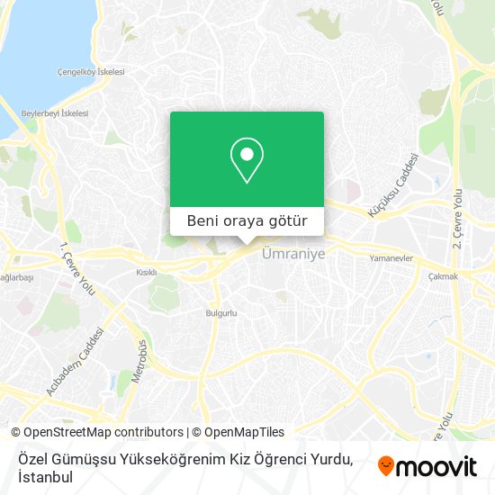 Özel Gümüşsu Yükseköğrenim Kiz Öğrenci Yurdu harita
