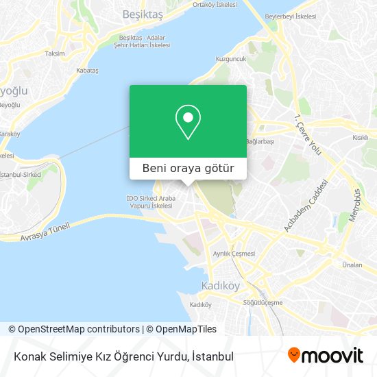 Konak Selimiye Kız Öğrenci Yurdu harita