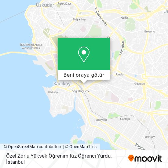 Özel Zorlu Yüksek Öğrenim Kız Öğrenci Yurdu harita