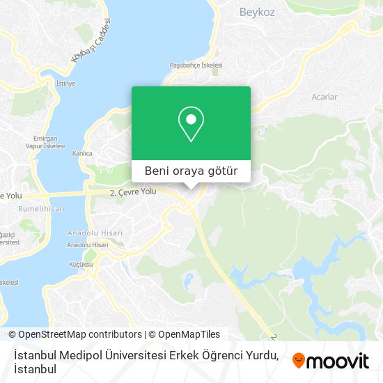 İstanbul Medipol Üniversitesi Erkek Öğrenci Yurdu harita