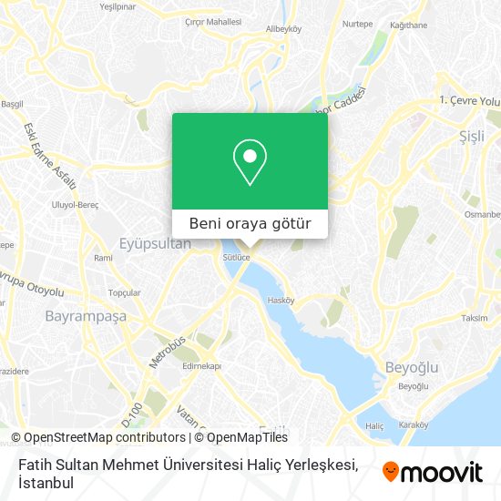 Fatih Sultan Mehmet Üniversitesi Haliç Yerleşkesi harita