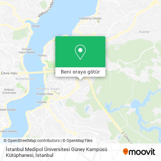 İstanbul Medipol Üniversitesi Güney Kampüsü Kütüphanesi harita