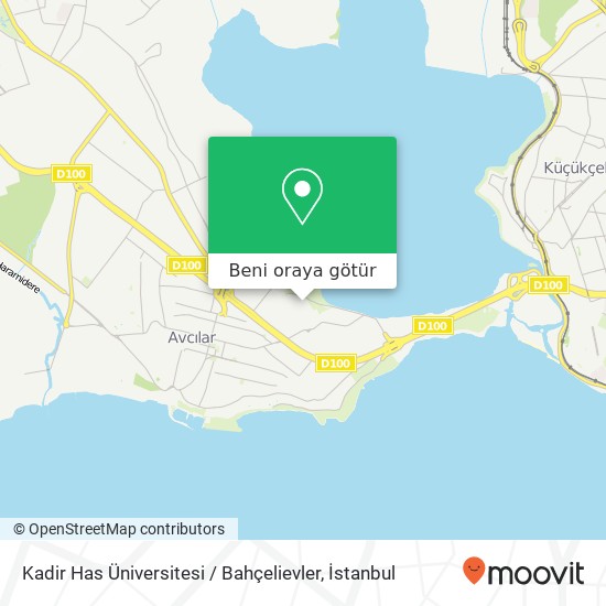 Kadir Has Üniversitesi / Bahçelievler harita