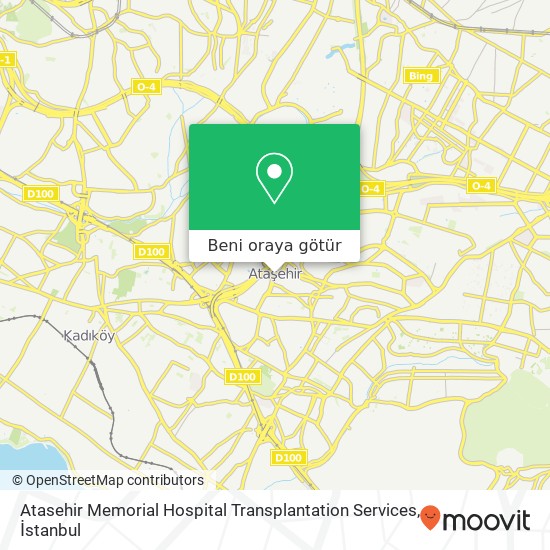 Atasehir Memorial Hospital Transplantation Services harita