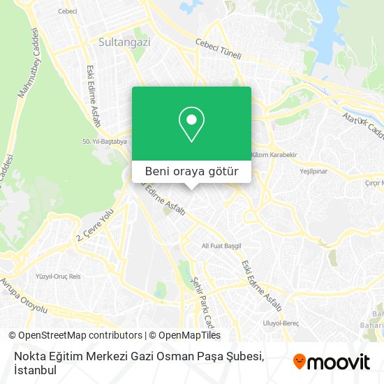 Nokta Eğitim Merkezi Gazi Osman Paşa Şubesi harita