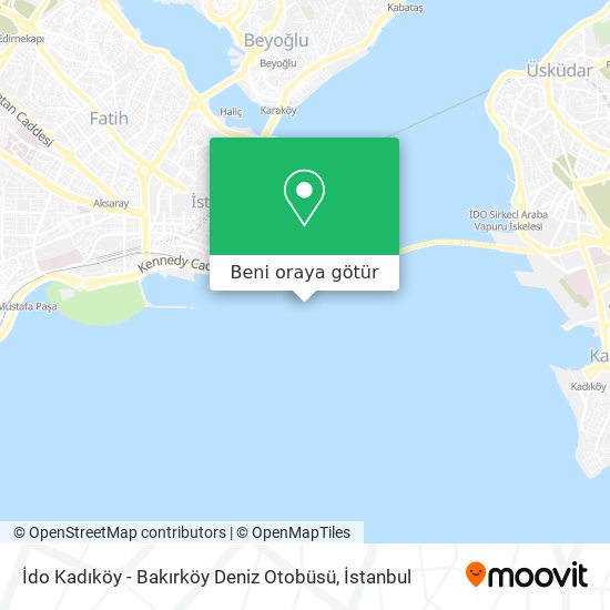 İdo Kadıköy - Bakırköy Deniz Otobüsü harita