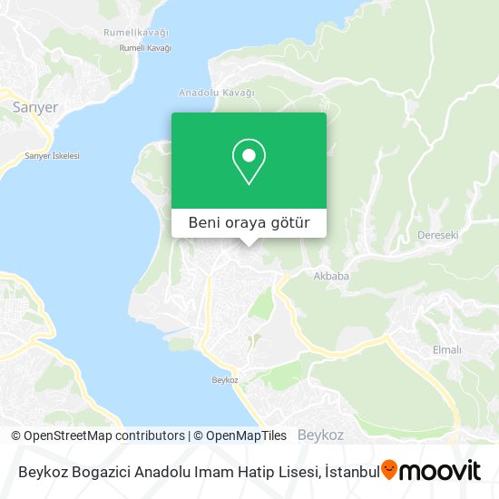Beykoz Bogazici Anadolu Imam Hatip Lisesi harita