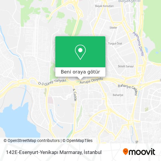 142E-Esenyurt-Yenikapı Marmaray harita