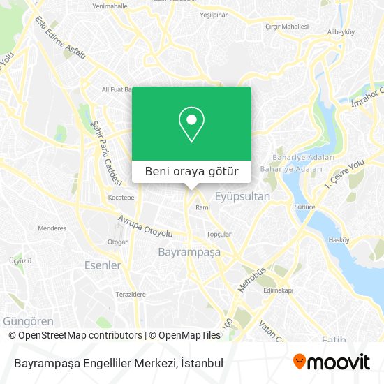 Bayrampaşa Engelliler Merkezi harita