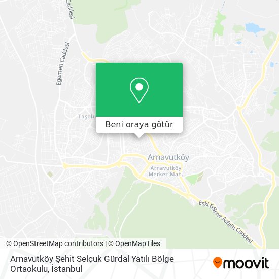 Arnavutköy Şehit Selçuk Gürdal Yatılı Bölge Ortaokulu harita