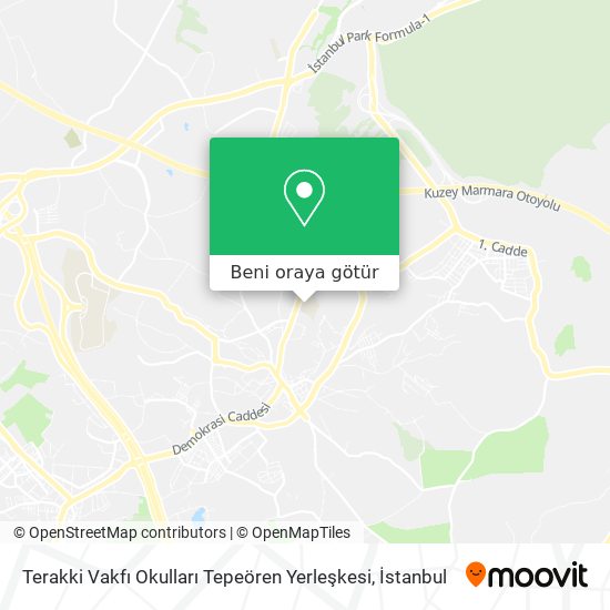 Terakki Vakfı Okulları Tepeören Yerleşkesi harita