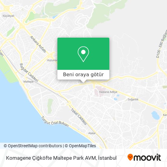 Komagene Çiğköfte Maltepe Park AVM harita