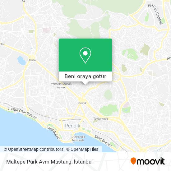 Maltepe Park Avm Mustang harita