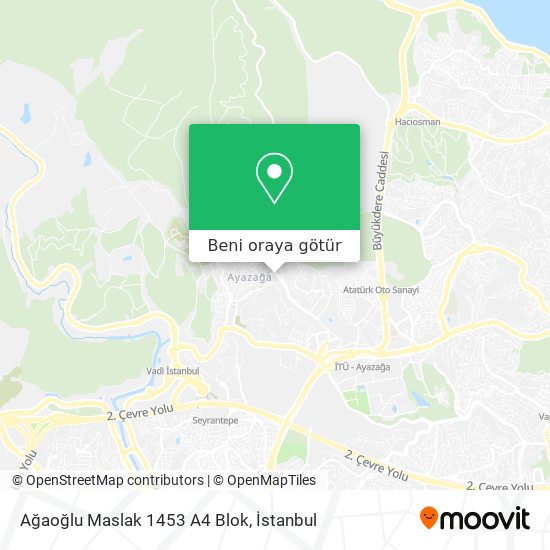 Ağaoğlu Maslak 1453 A4 Blok harita