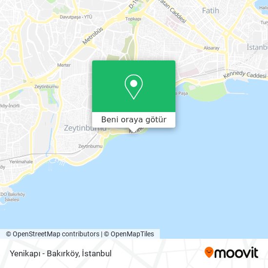 Yenikapı - Bakırköy harita