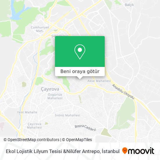 Ekol Lojistik Lilyum Tesisi &Nilüfer Antrepo harita