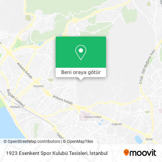 1923 Esenkent Spor Kulubü Tesisleri harita