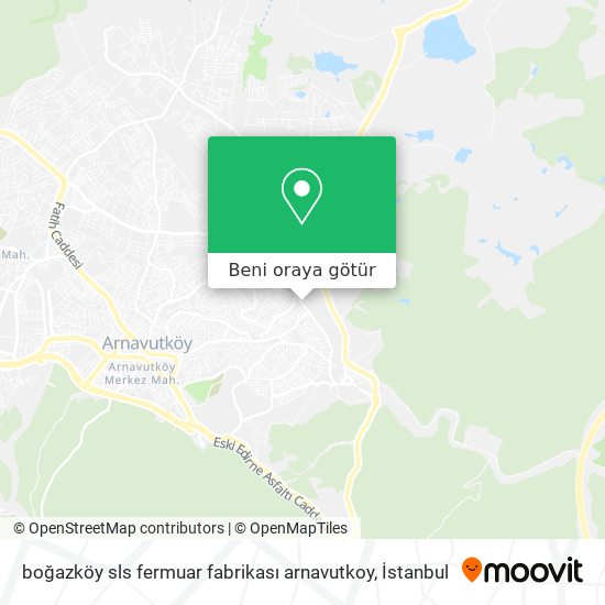 boğazköy sls fermuar fabrikası arnavutkoy harita