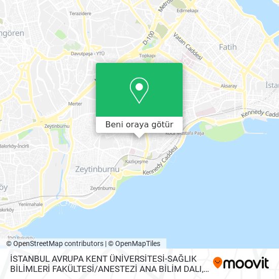 İSTANBUL AVRUPA KENT ÜNİVERSİTESİ-SAĞLIK BİLİMLERİ FAKÜLTESİ / ANESTEZİ ANA BİLİM DALI harita