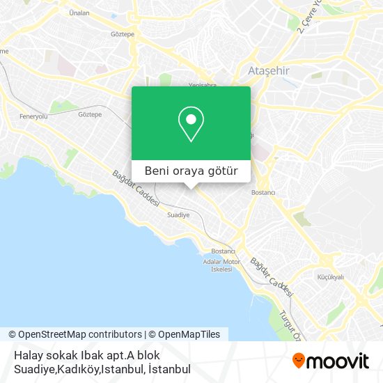 Halay sokak Ibak apt.A blok Suadiye,Kadıköy,Istanbul harita