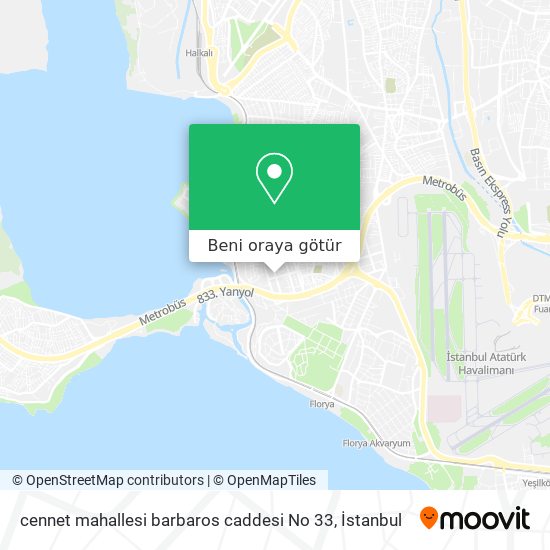 cennet mahallesi barbaros caddesi No 33 harita