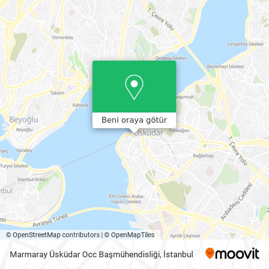 Marmaray Üsküdar Occ Başmühendisliği harita