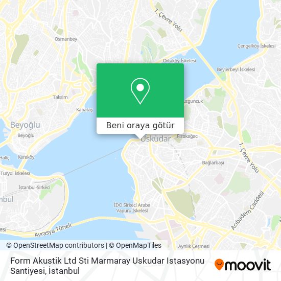 Form Akustik Ltd Sti Marmaray Uskudar Istasyonu Santiyesi harita