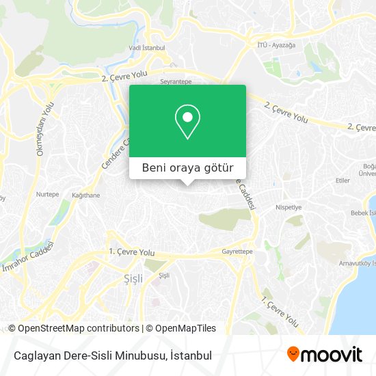 Caglayan Dere-Sisli Minubusu harita