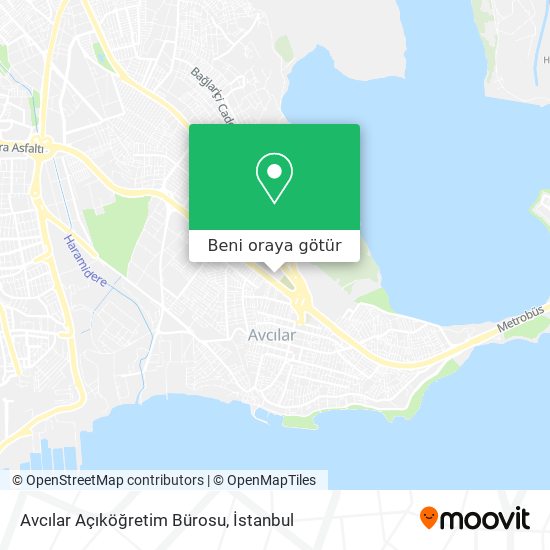 Avcılar Açıköğretim Bürosu harita