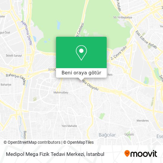 Medipol Mega Fizik Tedavi Merkezi harita