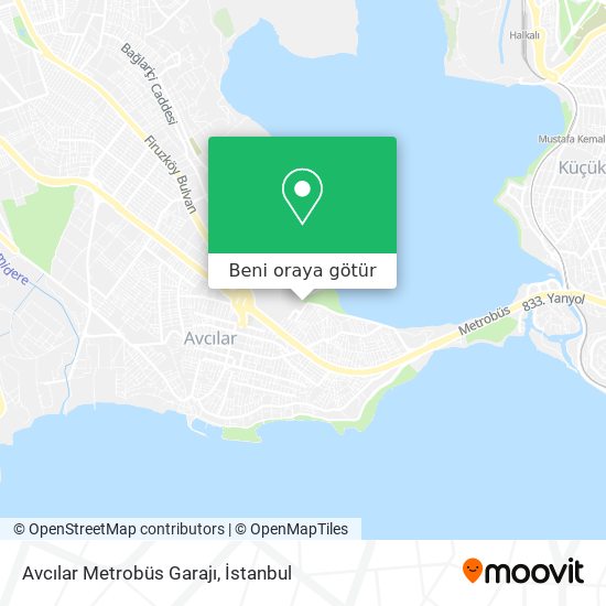Avcılar Metrobüs Garajı harita