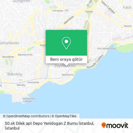 50.sk Dilek apt Depo Yenidogan Z Burnu İstanbul harita