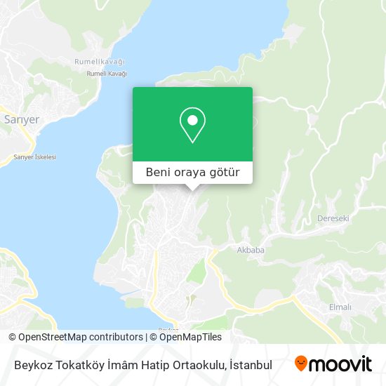 Beykoz Tokatköy İmâm Hatip Ortaokulu harita