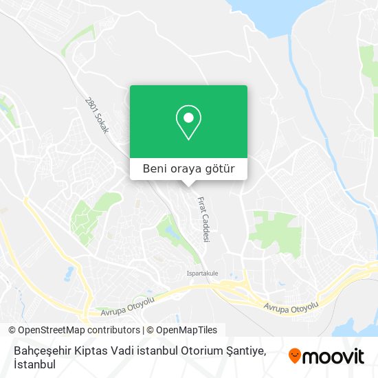 Bahçeşehir Kiptas Vadi istanbul Otorium Şantiye harita