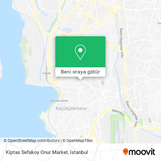 Kiptas Sefakoy Onur Market harita