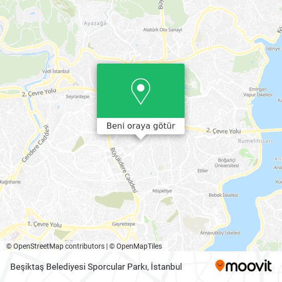 Beşiktaş Belediyesi Sporcular Parkı harita