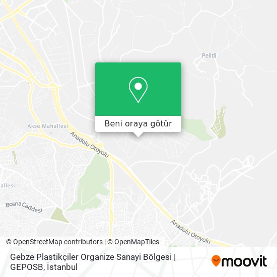 Gebze Plastikçiler Organize Sanayi Bölgesi | GEPOSB harita