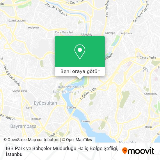 İBB Park ve Bahçeler Müdürlüğü Haliç Bölge Şefliği harita