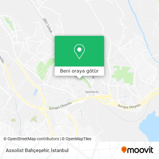 Assolist Bahçeşehir harita