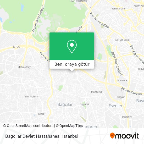 Bagcilar Devlet Hastahanesi harita