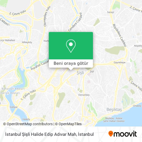 İstanbul Şişli Halide Edip Adıvar Mah harita