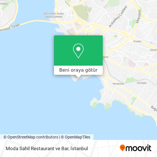 Moda Sahil Restaurant ve Bar harita