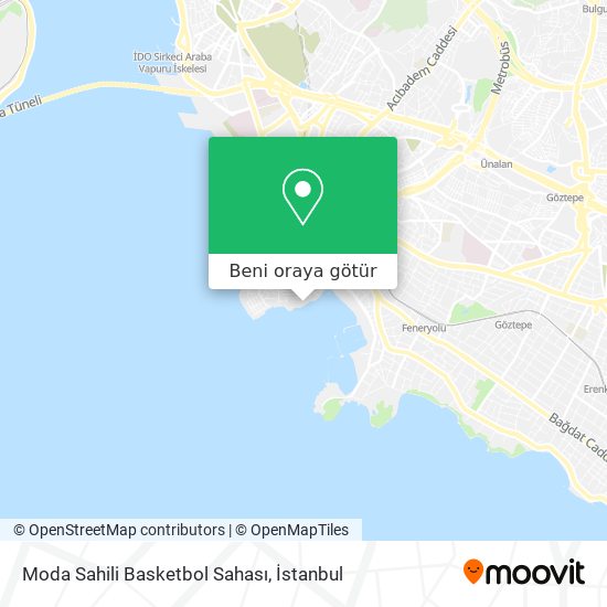 Moda Sahili Basketbol Sahası harita