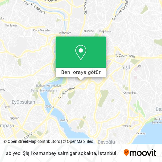 abiyeci Şişli osmanbey sairnigar sokakta harita