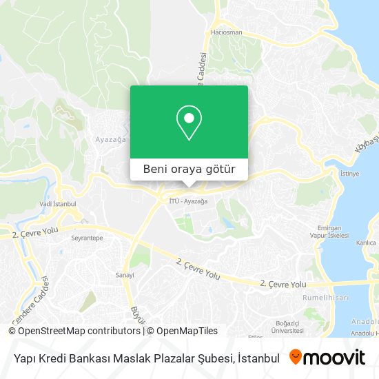 Yapı Kredi Bankası Maslak Plazalar Şubesi harita