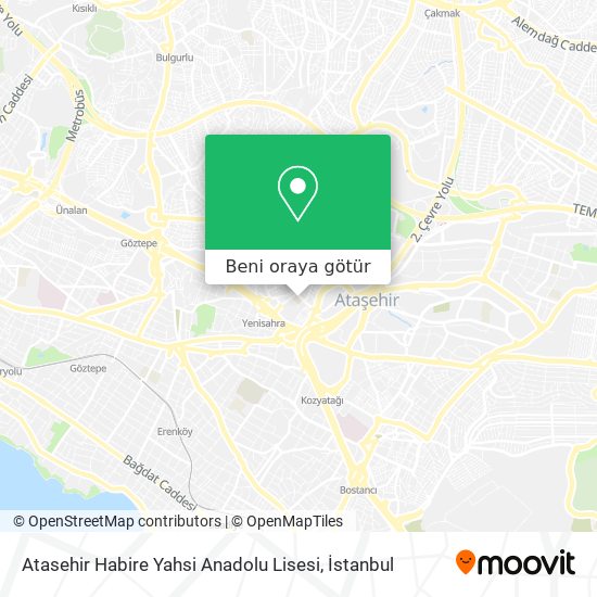 Atasehir Habire Yahsi Anadolu Lisesi harita