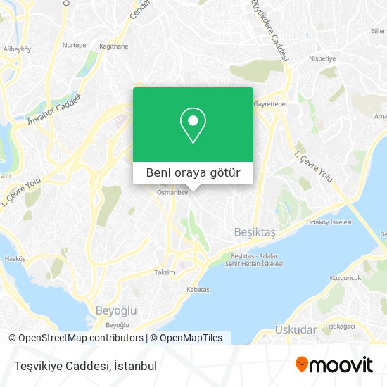 Teşvikiye Caddesi harita