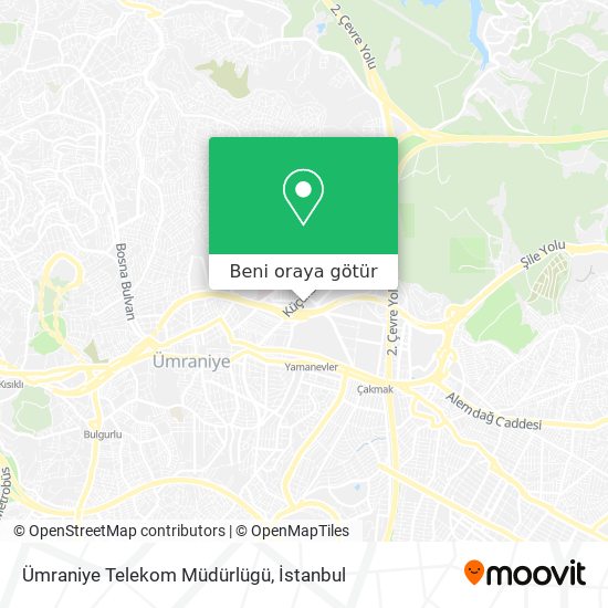 Ümraniye Telekom Müdürlügü harita