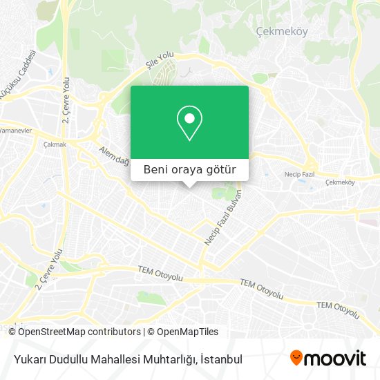 Yukarı Dudullu Mahallesi Muhtarlığı harita