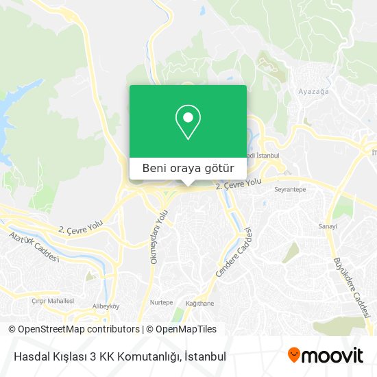Hasdal Kışlası 3 KK Komutanlığı harita